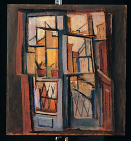 Achille Funi - La finestra, 1915-18 - Olio su tavola, 64,5 x 58,5 - Collezione privata