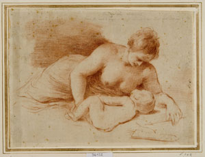 Francesco Barbieri detto Guercino, Donna che allatta un bambino, Venezia, Fondazione Giorgio Cini