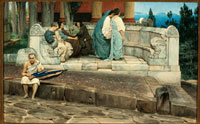 Laurence Alma-Tadema, Un’esedra (An Exedra), 1871, acquerello su carta,  cm 40 x 63,8, Città del Messico, Collezione Pérez Simόn