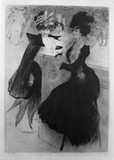 Edgard Chahine (1874 – 1947), Bar Americano, puntasecca, mm 401×281, Acquisto Biennale 1901, Ca’ Pesaro – Galleria Internazionale d’Arte Moderna