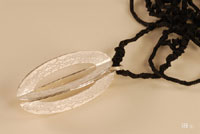 Euclid pendant, 2006 - Silver and cotton / argento e cotone, Height 64mm x 24mm x 22mm