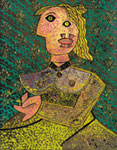 Enrico Baj – Hommage à Picasso, serigrafia e tecnica mista 77x60