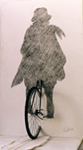 Mia Madre in bicicletta 1997 scultura e pittura