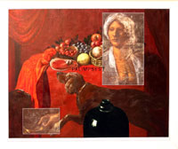 Guido Biasi, Palimpsest, 1981, olio su tela, cm.110x130
