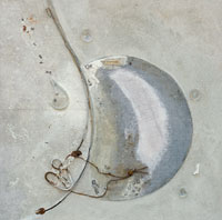 Frammenti di luna, 2007 - Polimaterico, 90x90 cm