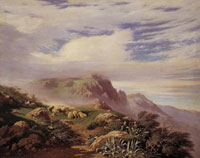 Francesco Lojacono: Vento di montagna, olio su tela, cm 106x134. Galleria d'Arte Moderna "Empedocle Restivo" Palermo