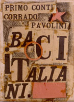 Primo Conti: Baci italiani, 1919 collage su cartone, cm 24,5x18,3. Fondazione Primo Conti, Fiesole