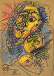 Pablo Picasso, Buste de femme, 1971, matita e pastelli su carta, cm.31x21,6