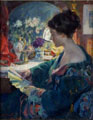 Ulisse Caputo (Salerno 1872 – Parigi 1948), La signora con il ventaglio (o Parigi), 1910 // Olio su tela, 60,5 × 50 cm