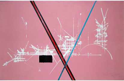 Georges Mathieu, Artins, 1969, olio su tela, cm 61x93