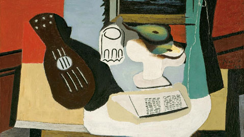 Pablo Picasso: Mandolino, bicchiere e fruttiera, 1924 Olio su tela, cm 97,5 x 130,5 Zurigo, Kunsthaus. Pablo Picasso © Succession Picasso, by SIAE 2011