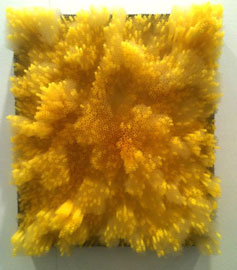 Francesca Pasquali, Yellow Straws, 2011, cannucce colorate, 70x60 cm