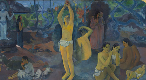 Paul Gauguin: Da dove veniamo? Chi siamo? Dove andiamo?, (part) 1897-1898 olio su tela, cm 139,1 x 374,6 Boston, Museum of Fine Arts