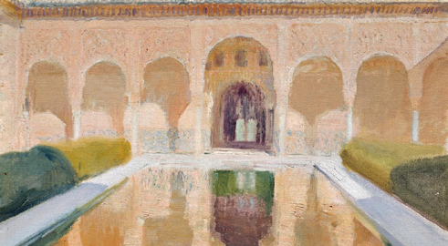 Joaquín Sorolla: Patio de Comares, Alhambra, 1917 Olio su tela, cm 84,5 x 106,5 Madrid, Museo Sorolla