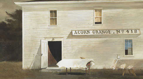  Wyeth Andrew, Sloop Day, 1975 tempera su tavola, cm 40,6 x 75,6 courtesy Adelson Galleries and Frank E. Fouler © Andrew Wyeth