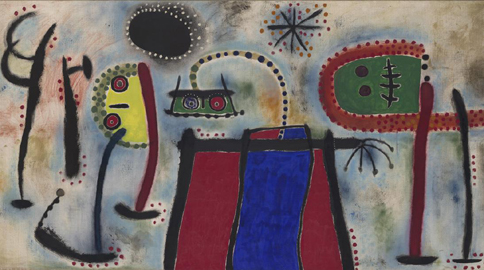 Joan Miró: Dipinto, 1953, Olio su tela 194,9 x 377,8 cm Museo Solomon R. Guggenheim, New York