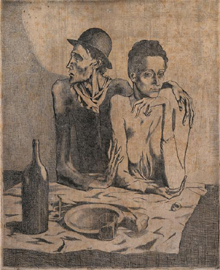 Pablo Picasso, Le repas frugal, 1904, Acquaforte, Collezione privata © Succession Picasso, by SIAE 2012