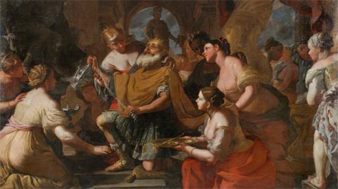 Mattia Preti, Feast of Solomon, olio su tela, Collezione privata, courtesy Whitfield Fine Arts London