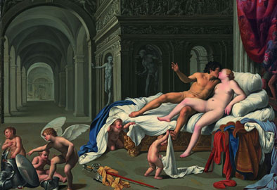 Carlo Saraceni, Venere e Marte, Madrid, Carmen Thyssen -Bornemisza	 Collection, on loan Thyssen –Bornemisza Museum, Olio su rame, cm 39,5 x 55