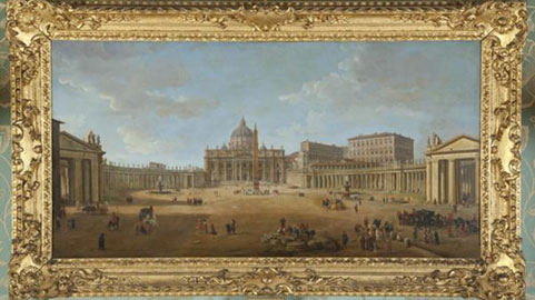 G. van Wittel Basilica e Piazza San Pietro, XVII secolo Olio su tela, 74x127 cm Norfolk, Holkham Hall 