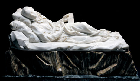 Pierre Legros, San Stanislao Kostka, 1703 circa, marmo, alabastro, altezza 31 cm. Roma, Fondazione Dino ed Ernesta Santarelli