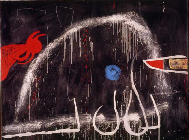 Miró, Senza titolo, 1974 circa, Olio, acrilico e gessetto su tela, 270,5 x 355 cm, Fundació Pilar i Joan Miró a Mallorca © Successione Miró by SIAE 2014