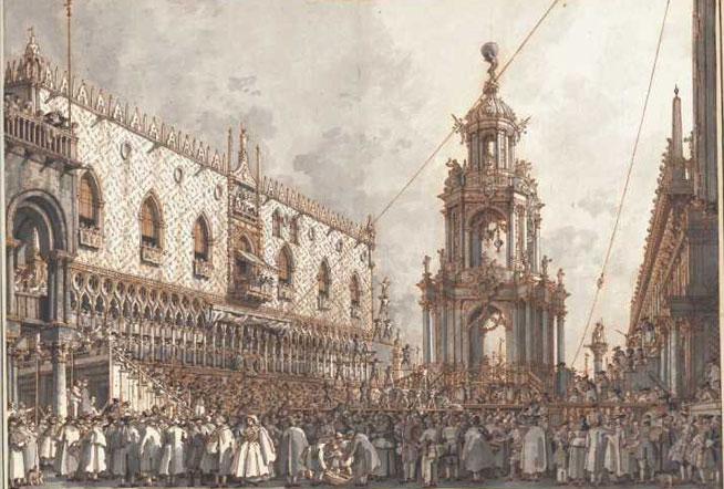 Canaletto, La festa del Giovedì Grasso -1763-1766