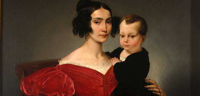 Francesco Hayez, Ritratto della contessa Teresa Zumali Marsili con il figlio Giuseppe (particolare), 1833, Museo Civico, Lodi
