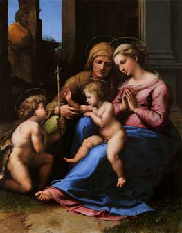 Raffaello Sanzio, Madonna del Divino Amore, Napoli, Museo di Capodimonte, Collezione Farnese , Olio su tavola - cm. 140 x 109