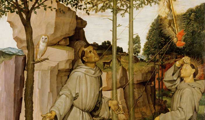 Bartolomeo della Gatta, San Francesco riceve le stimmate, Castiglion Fiorentino, Pinacoteca Comunale