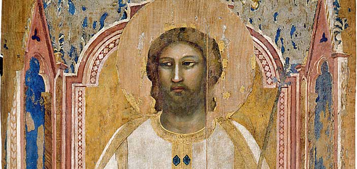 Giotto, Dio Padre in trono, particolare