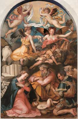 Carlo Portelli, Natività, 1555 circa, Tavola, Firenze, chiesa di San Michele a San Salvi