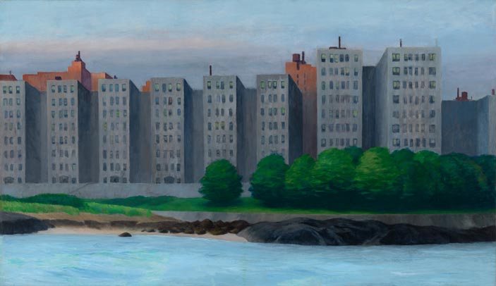 Edward Hopper (1882 1967), Apartment Houses, East River, c. 1930, Oil on canvas, 89,1x152,7 cm, Whitney Museum of American Art, New York; Josephine N. Hopper Bequest © Heirs of Josephine N. Hopper, Licensed by Whitney Museum of American Art