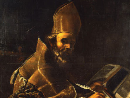 Mattia Preti, Sant'Agostino, particolare, Palazzo Arnone, Cosenza