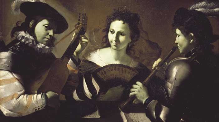 Mattia Preti, Concerto a tre figure, 1630 circa, Olio su tela, Fondazione di Studi di Storia dell’Arte Roberto Longhi, Firenze