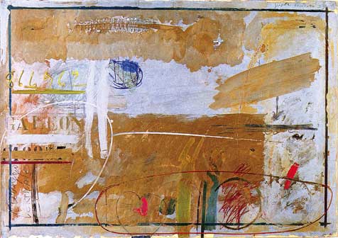 Giosetta Fioroni, Galeon, 1959, matita, pastelli e smalti su carta intelata, 70 x 100 cm