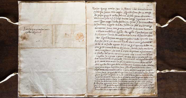 Lettera di Michelangelo a Vasari - Archivio Vasari