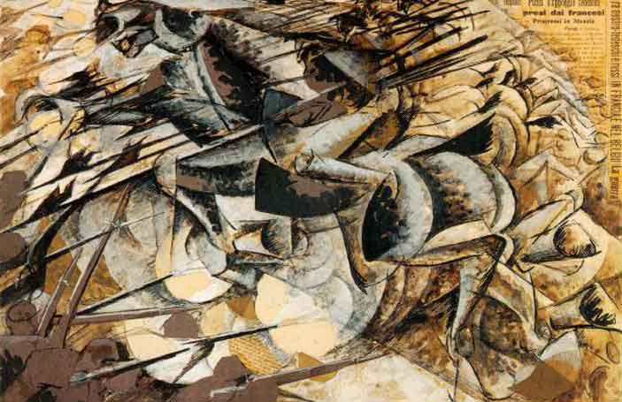 Umberto Boccioni, Carica di lancieri, 1915 - La Grande Guerra