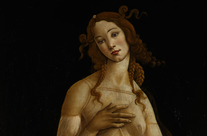 Botticelli, Venere, particolare