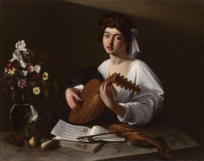 Caravaggio "Il suonatore di liuto" di Caravaggio - Celebrazioni in onore di Claudio Monteverdi