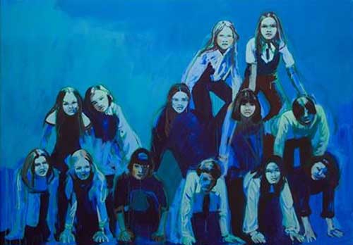 Claire Tabouret, The Blue Pyramid - Mostra “One day I broke a mirror” di Yoko Ono e Claire Tabouret