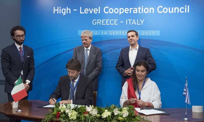 Firma accordo Italia - Grecia su contrasto traffico illecito beni culturali