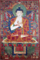 Tibet, XVI secolo, il Buddha Amithaba, tempera su cotone, cm 145x90