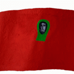 Mimmo Paladino, Bandiera rossa, tecnica mista su vetroresina, 120 x 210 cm, 2002