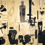 Mimmo Paladino, Senza titolo, tecnica mista su tavola, cm 300 x 600, 1999