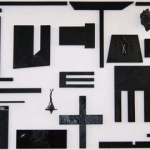 Mimmo Paladino, Non avrà titolo, bronzo, encausto e olio su tela e legno, 280 x 800 x 100 cm, 1985