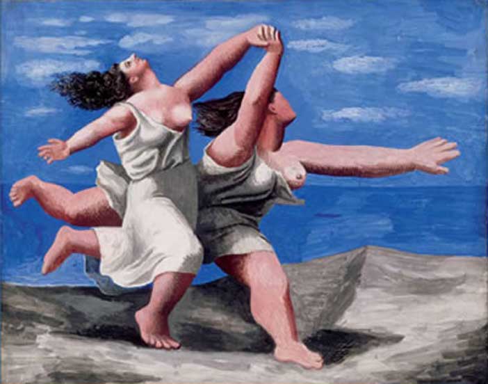 Pablo Picasso, Deux Femmes courant sur la plage (La course), Dinard, Estate 1922, Gouache su tavola.