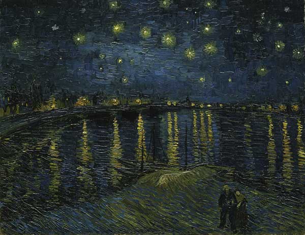Vincent van Gogh - Notte stellata sul Rodano, 1888, Collezione Musée d'Orsay, Paris - Google Art Project