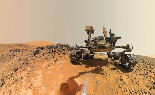 Un selfie dal cratere Gale © NASA/JPL-Caltech/MSSS - Mostra Marte. Incontri ravvicinati con il Pianeta Rosso