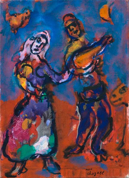 Chagall, Musicien et danseuse